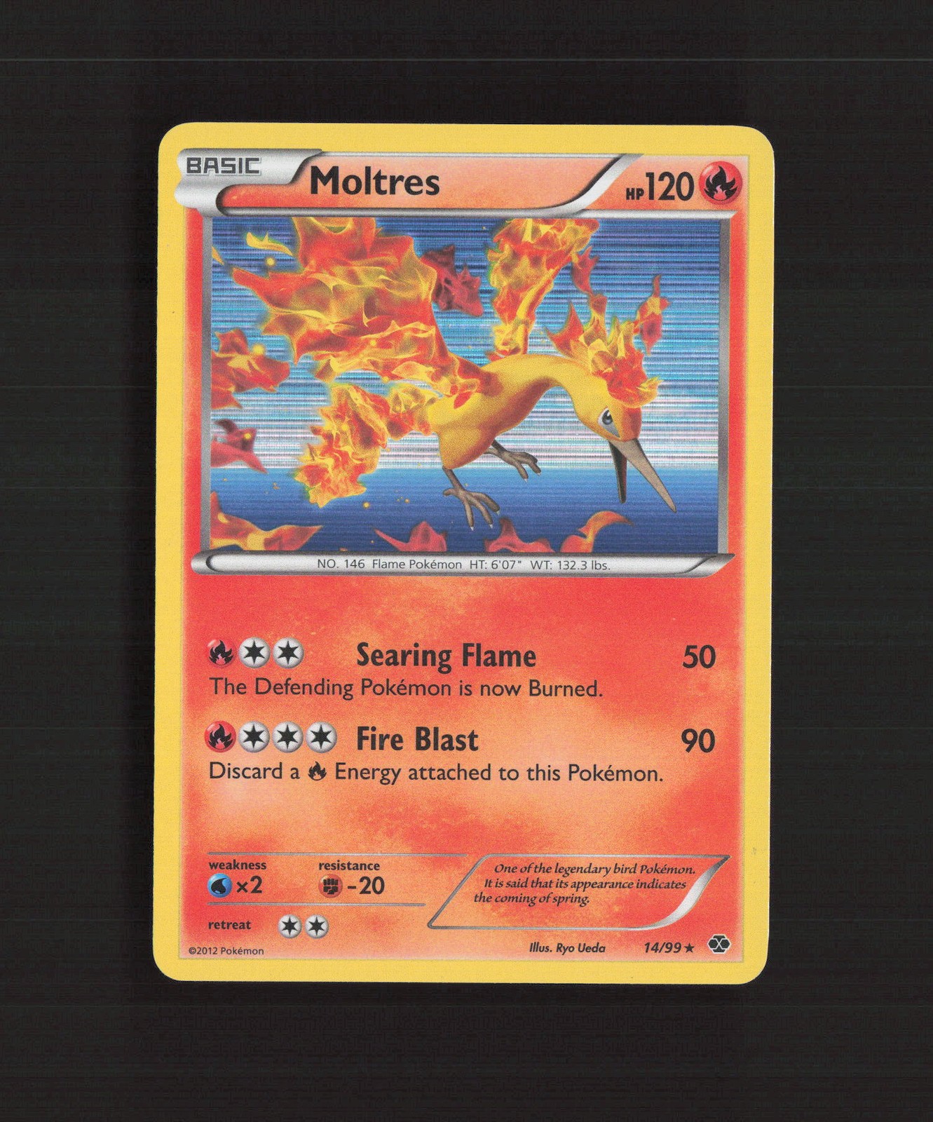 Moltres 14/99 Next Destinies Holo Rare Pokemon Card LP