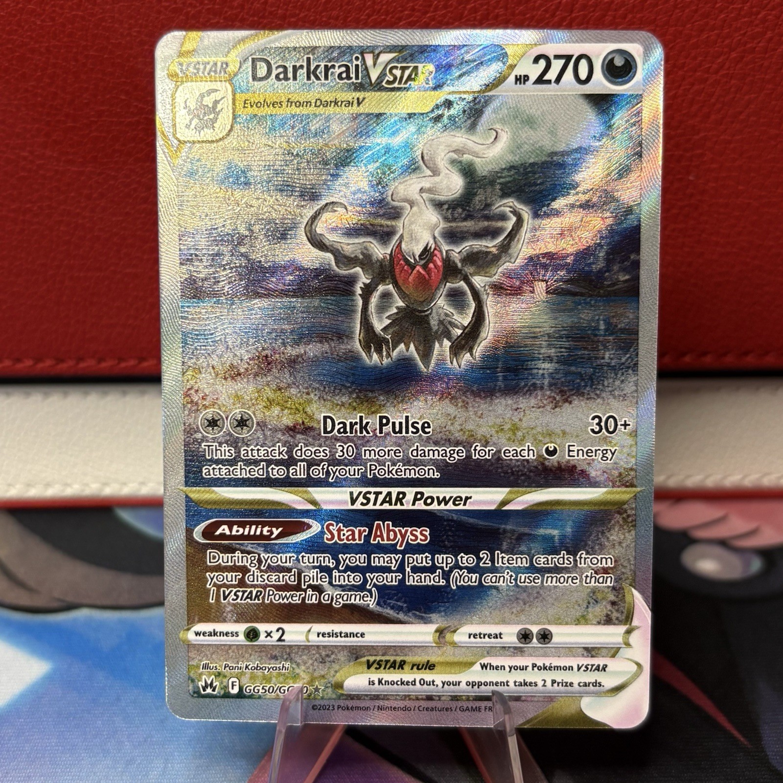 Darkrai VSTAR Crown Zenith: Galarian Gallery Holo Card GG50/GG70 NM/M Condition