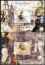 Chad 2010 CHOPIN - PONIATOWSKI-SAPIEHA-RADZIWILL-NAPOLEON BONAPARTE 4 S/S MNH