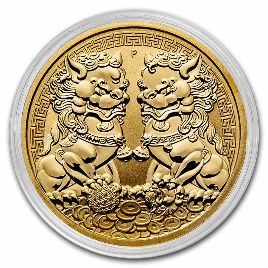 2021 Australia 1 oz Gold Double Pixiu BU - Image 3 of 4