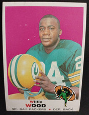 🏈1969 Topps Willie Wood #168 Packers HOF! Excellant $4.99 BIN!!