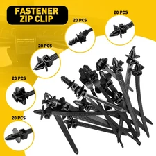 100X Cable Mixed Tie Car Bundled Harness Wire Line Zip Fastener Clip Bands Set X