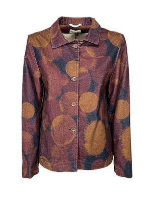 4.10 by BottegaChilometerZero Jacke Samt gemustert Burgund/Senf - Italy