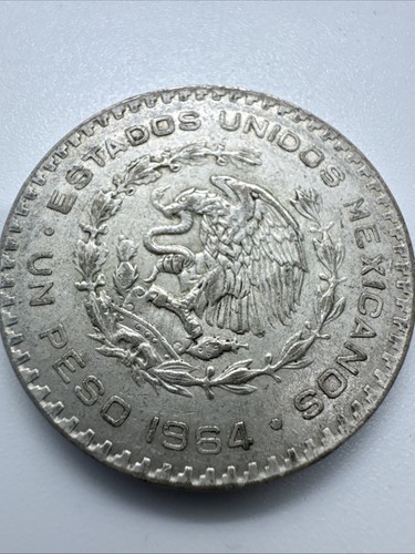 Silbermünze Mexikanisch (Mexiko) One Peso 1964 - Old World Silver #2 - Bild 3 von 7