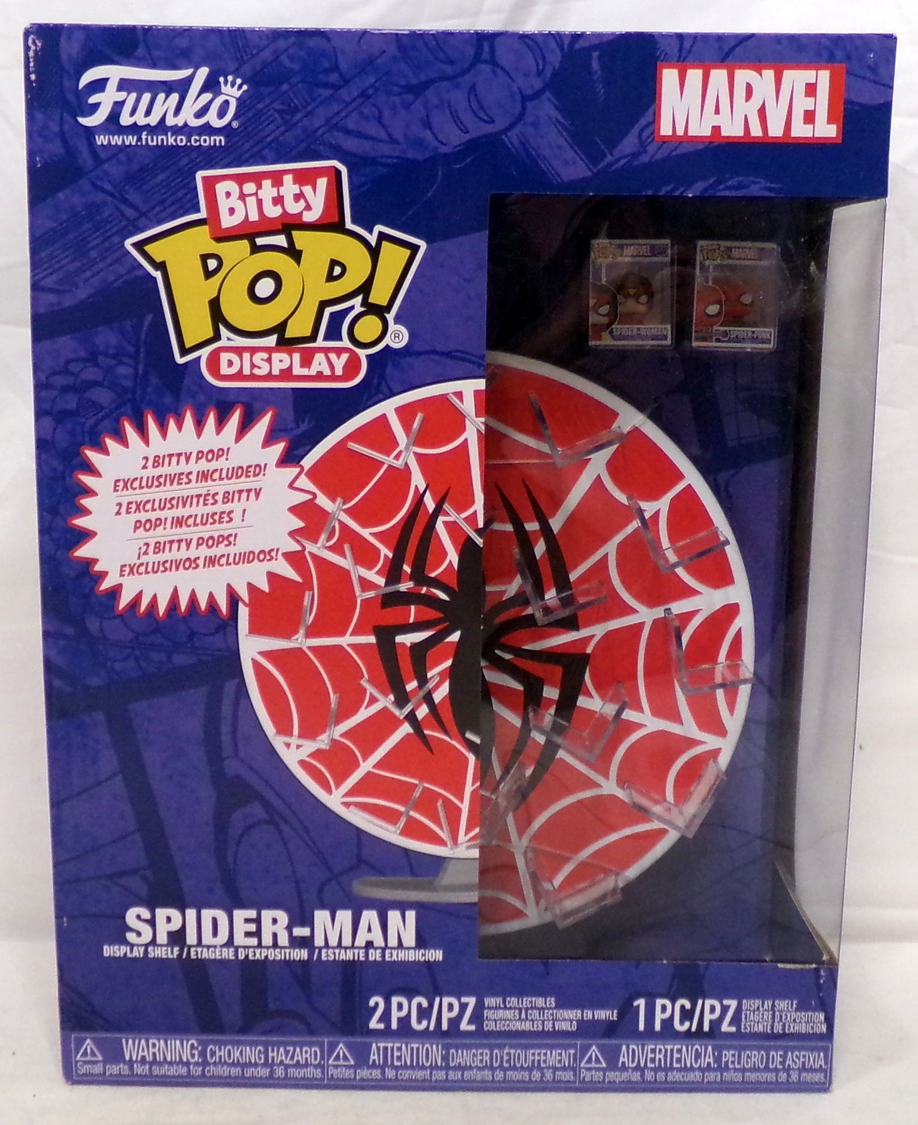 Funko Marvel - Présentoir Bitty Pop! Marvel Avec 2 Figurines Spider-Man Web - Image 2