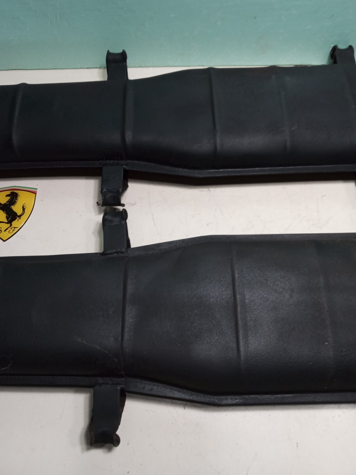 Ferrari 365 GTC/4 Engine Exhaust Pipe Muffler Silencers_Pair_GENUINE