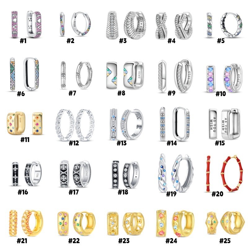 PANDACH 925 Sterling Silver Tiny Earrings CZ Huggie Hoop Men Women Jewelry Gifts