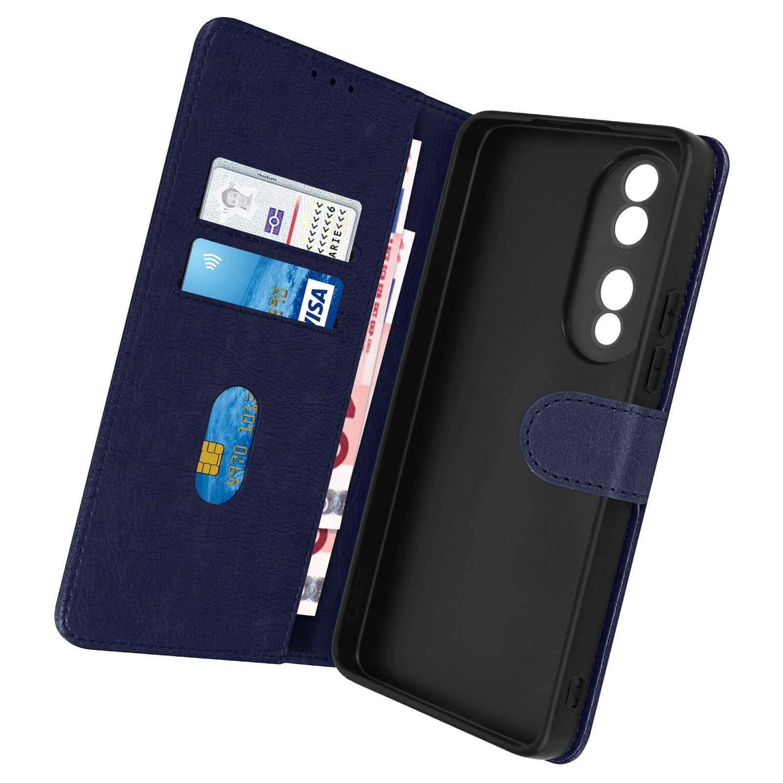 Housse Honor 70 Chesterfield en cuir bleu nuit style anglais