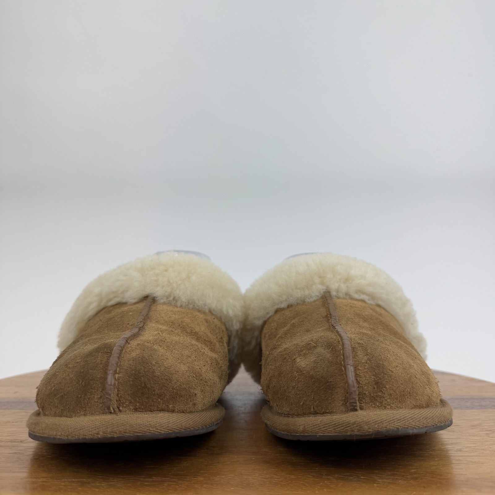 Womens Ugg Coquette Chestnut Shearling Lined Slip On Flat Slippers Shoes Size 7 image 3