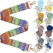 Purse Strap Replacement Guitar Style Multicolor Canvas Crossbody Strap for Handb