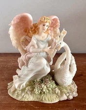 Seraphim Classics Angel “Olivia” with Swan Loving Heart Figurine Roman Inc 5”H
