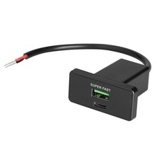 12V 24V Car Power Adapter with Type-C and USB for QC3.0 PD Up to 48W Output