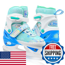 Wellwon Ice Skate For Kids Boys Girls Adjustable Blades Iceskates Ice Hockey