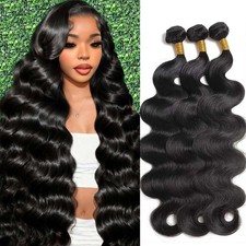 14A Body Wave Bundles Human Hair Extensions 18 20 22Inch Natural Black