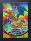 1999 Topps Pokemon Series 1 Charizard #6 Rainbow Foil Blue Logo Rare LP