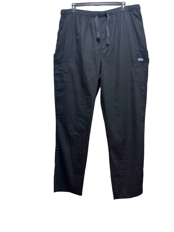 Pantalón Médico Cherokee Workwear Negro con Cordón Unisex Carga TALLA 2XL 34" de Largo Foto 2 de 4