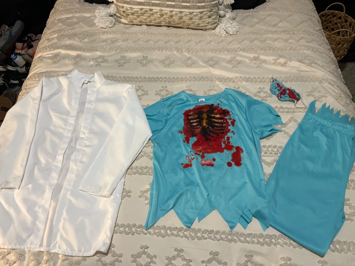 white lab coat and Dr. costume size 12-14 & 12+