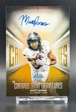 2025 Bowman U Chrome Matt Jones #CSS-MJ Campus Star Signatures Gold Auto /50