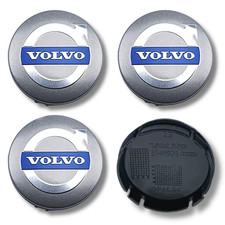 Volvo Capuchon Central de Jante Moyeu x4 64mm Argent Pour Nombreux Modèles XC90