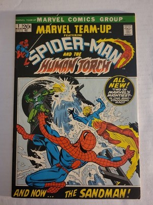 Marvel Team Up #1 Spiderman And The  Human Torch 1972 Comic Sandman 1st Series