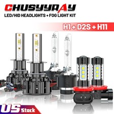 6pcs H1d2sh11 Ledhid Headlights Hilo Fog Lamp For Jaguar X-type 2004-2008