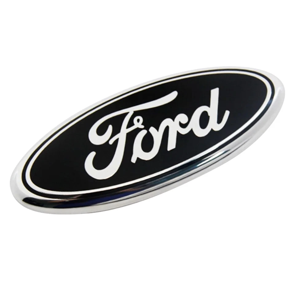 Puerta trasera emblema ovalada Ford 9" negra F-150 F-250 Ranger Flex sin cámara Foto 3 de 4