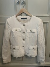 Zara Blazer Medium Cream/white - Impossible To Find!