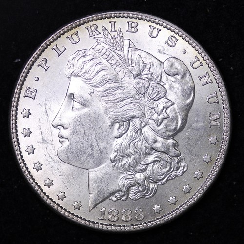 1883 Silver Morgan Dollar GEM BU B016
