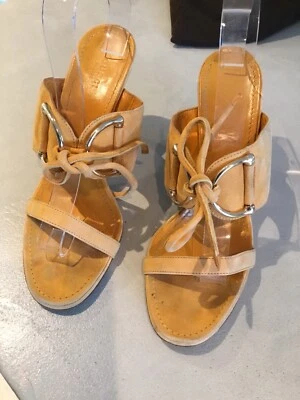 Authentique Mules Daim Gucci 39,5 - Photo 1/4