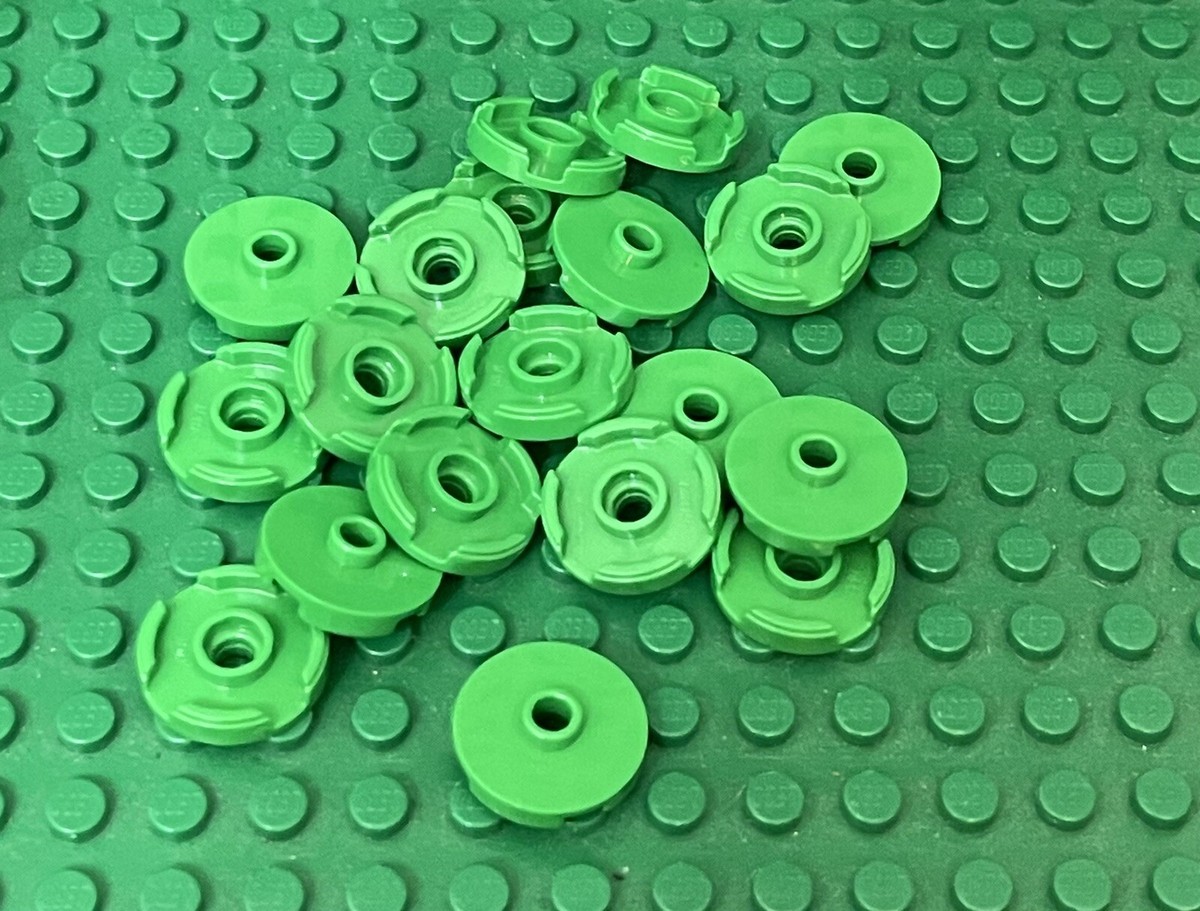 Lego 25 Pieces Bright Green Round Tile 2x2 with Open Stud / City