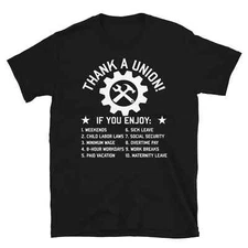Industrial Workers of the World Thank a Union IWW T shirt Tee