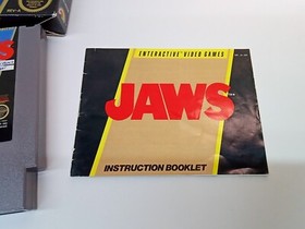 Jaws NES (Nintendo, 1987) Box, Manual, Cartridge - RARE & TESTED