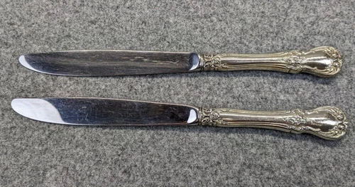 Towle Old Master Sterling Silver Handle 9" Butter Knife Set of 2 Vintage