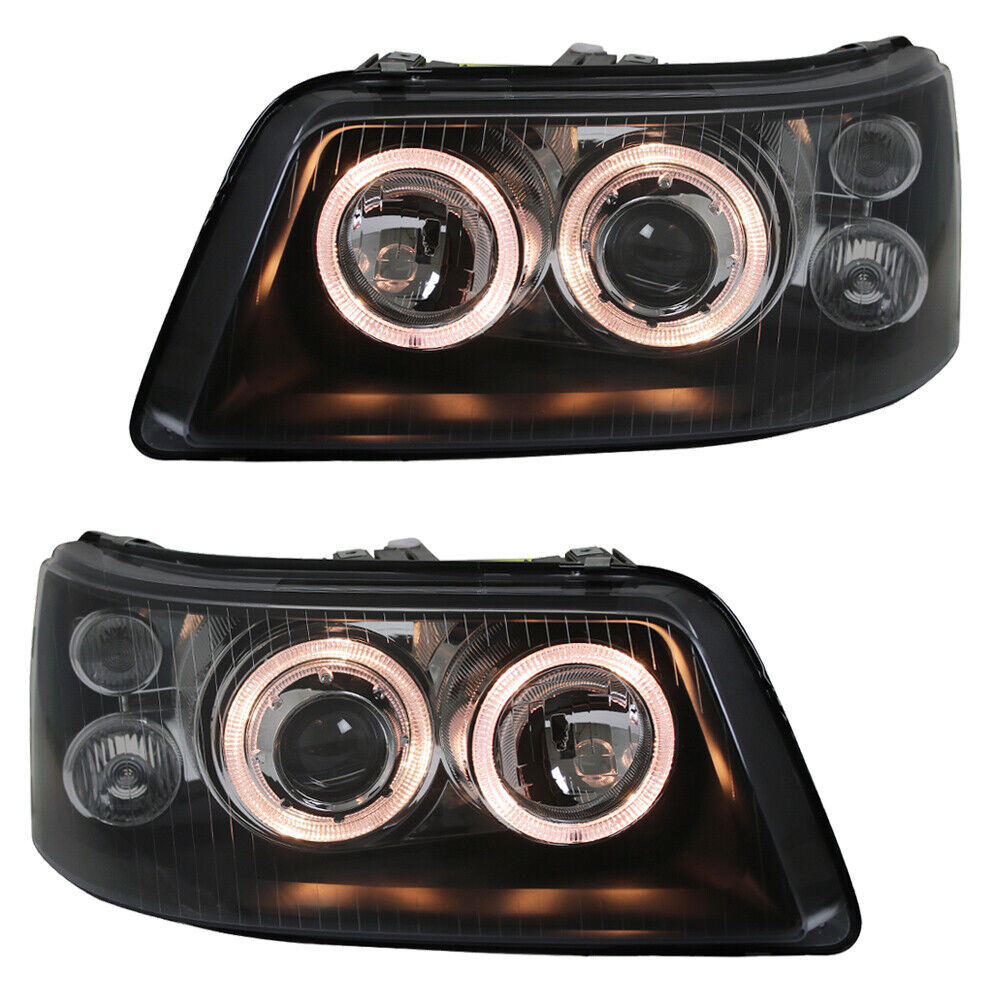 LED Angel Eyes Scheinwerfer für BMW 3er E30 82-94 schwarz