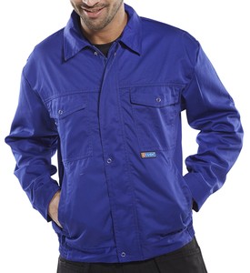 blue cotton work jacket