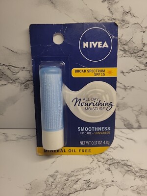 Nivea All-Day Nourishing Moisture Smoothness Lip Care SPF15 0.17oz Sealed