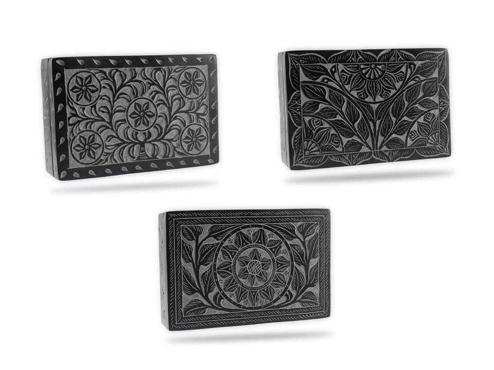 Budawi® Schatulle aus Speckstein Schmuckschatulle Blume Sonne Baum vers. Modelle