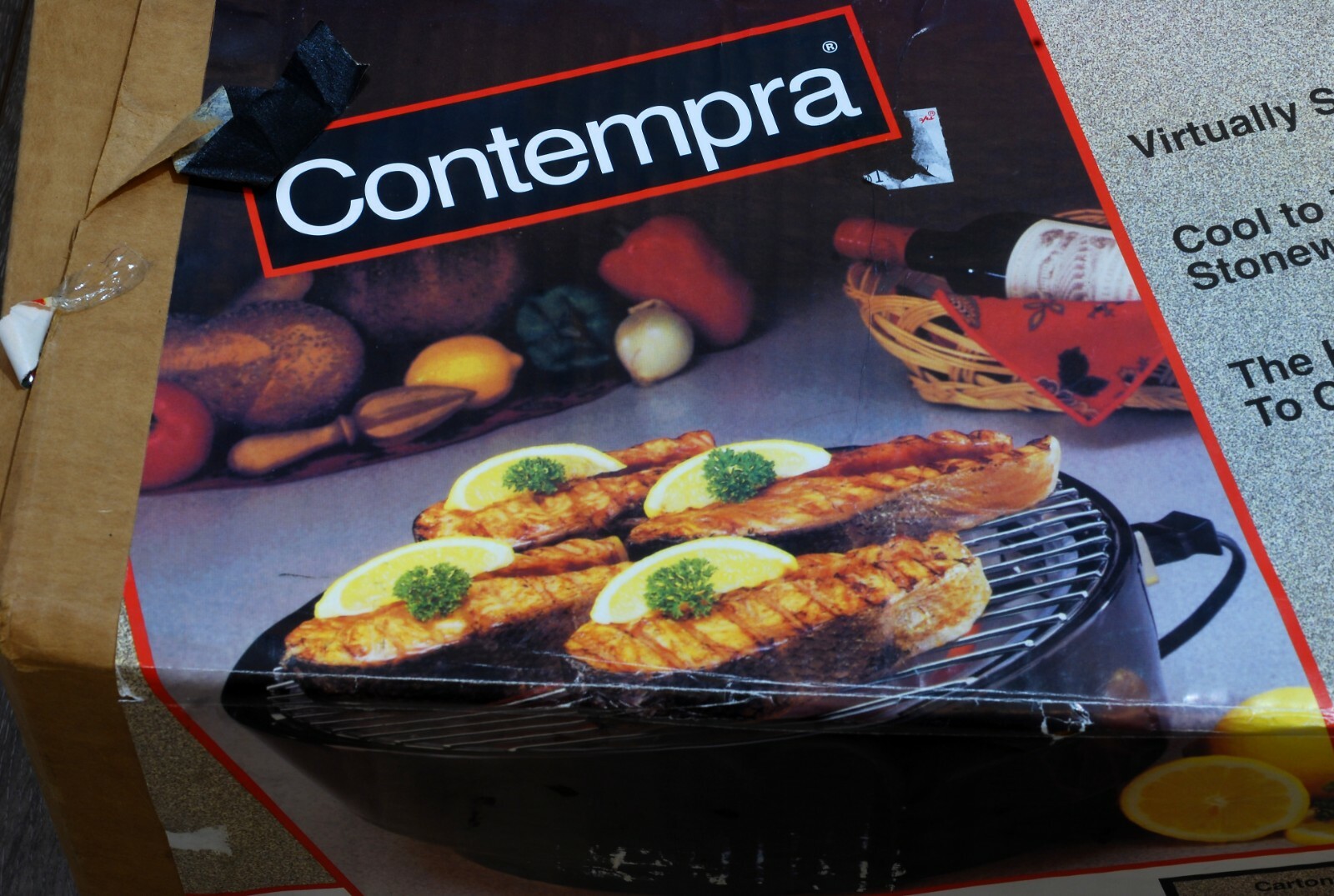 Vintage Contempra Indoor Anywhere Electric CharBQue Barbecue NEW Open
