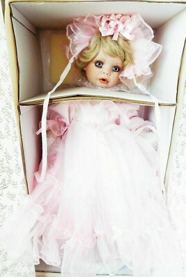 BUNNIE RUSTIE DONNA RUBERT PORCELAIN PINK TODDLER DOLL WELDEN MUSEUM IOB COA