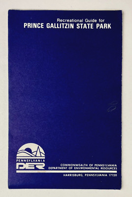 1985 Hills Creek State Park Wellsboro PA Vintage Recreation Guide Map Brochure