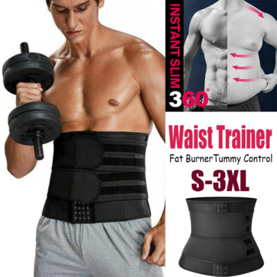 Men's Neoprene Waist Trainer Trimmer Supports Weight Loss Body Shaper Sweat Belt