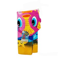 Seahorse Design Hooded Towel-Toddler-24x48"-Marine Life-Ocean-Octopus-Starfish