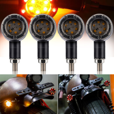 4 stuks knipperlichten voor motorfiets, led, goedgekeurd, 12 V, 12 leds