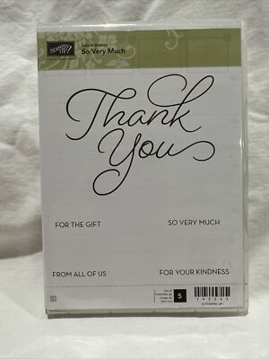Stampin' Up SO VERY MUCH Stamp Set Thank You Sentiment for the gift kindness