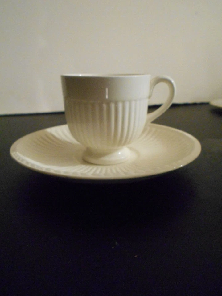 Wedgwood Etruria & Barlaston England Edme Cream Footed Demitassie Cup and Saucer - Image 2 of 4