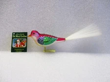 2003 Merck Family's Old World Christmas Blown Glass Woodland Finch Bird Ornament