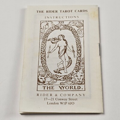 Vintage Rider Waite Tarot Card Deck, Blue Box, 1971 AMAZING