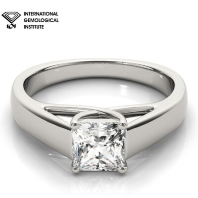 IGI-zertifizierter D/VS 2 KT im Labor gezüchteter Prinzessschliff Diamant Solitär Verlobungsring