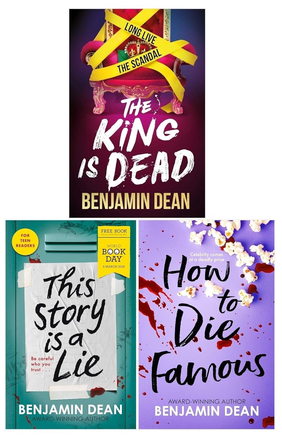 Benjamin Dean Unisex Black 3 Books Collection Set The King Is Dead, This Story Is A Lie, How To Die Famous - Image 3