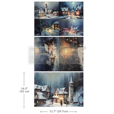 ReDesign with Prima A3 Decoupage Fiber Pack - Snowy Twilight